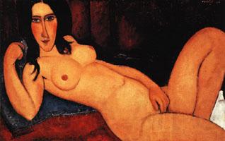 Amedeo Modigliani Reclining Nude with Loose Hair